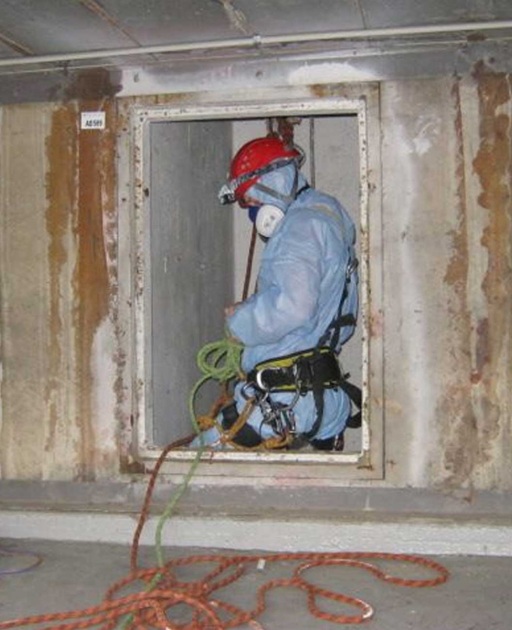 Asbestos inspections in ductwork
